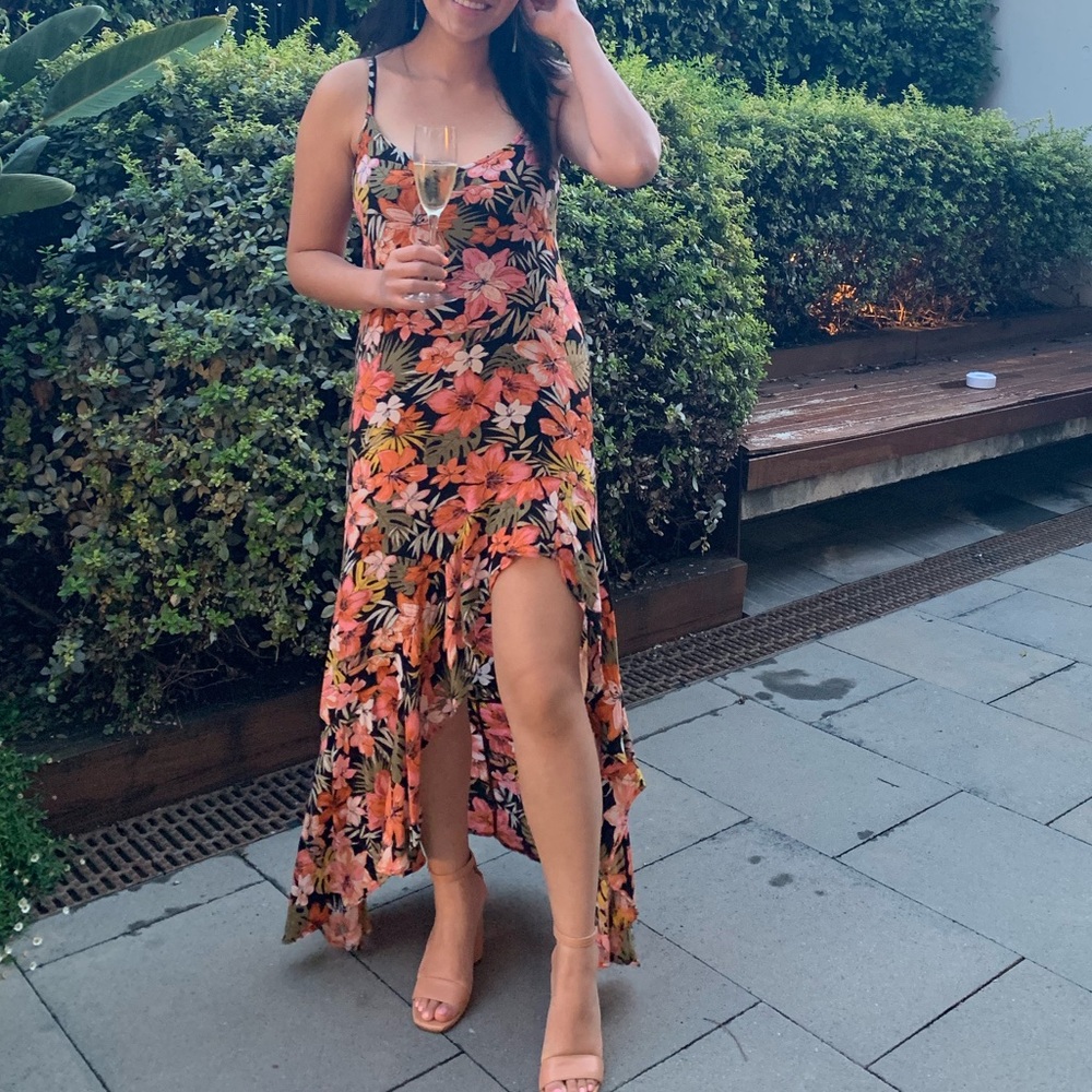 Billabong floral high low dress